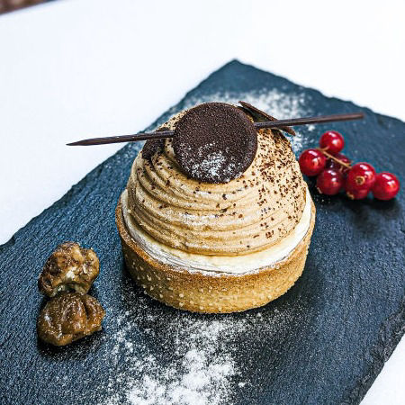 Mont Blanc chestnut dessert